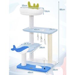 Игровой комплекс для кошек Costway PV10120BL (Blue) Thumb