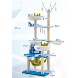 Ansamblu de joaca pentru pisici Costway PV10121BL (Blue) Thumb