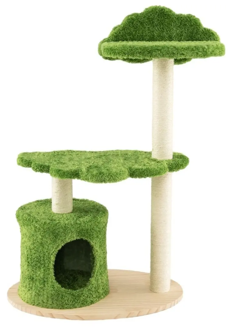 Ansamblu de joaca pentru pisici Costway PV10130GN (Green)