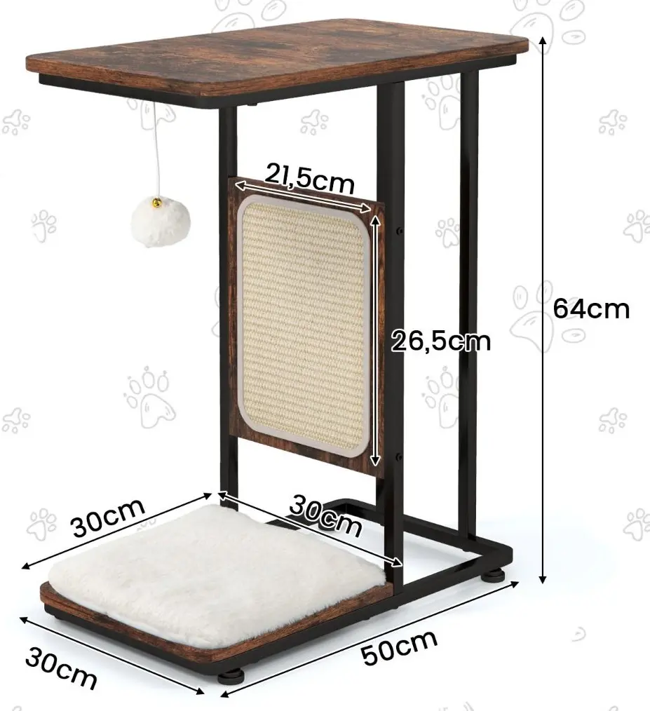 Ansamblu de joaca pentru pisici Costway PV10131CF (Coffee)