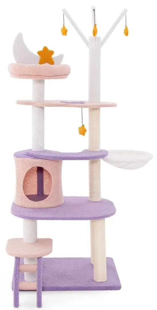Игровой комплекс для кошек Costway PV10138PU (Purple/Pink)