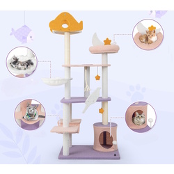 Ansamblu de joaca pentru pisici Costway PV10139PU (Purple/Pink) Thumb