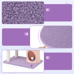 Ansamblu de joaca pentru pisici Costway PV10139PU (Purple/Pink) Thumb