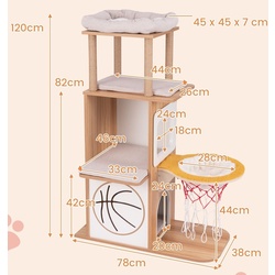 Ansamblu de joaca pentru pisici Costway PV10153NA (Natural) Thumb