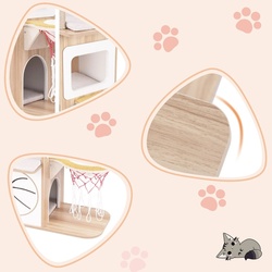 Ansamblu de joaca pentru pisici Costway PV10153NA (Natural) Thumb