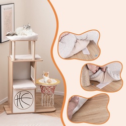 Ansamblu de joaca pentru pisici Costway PV10153NA (Natural) Thumb