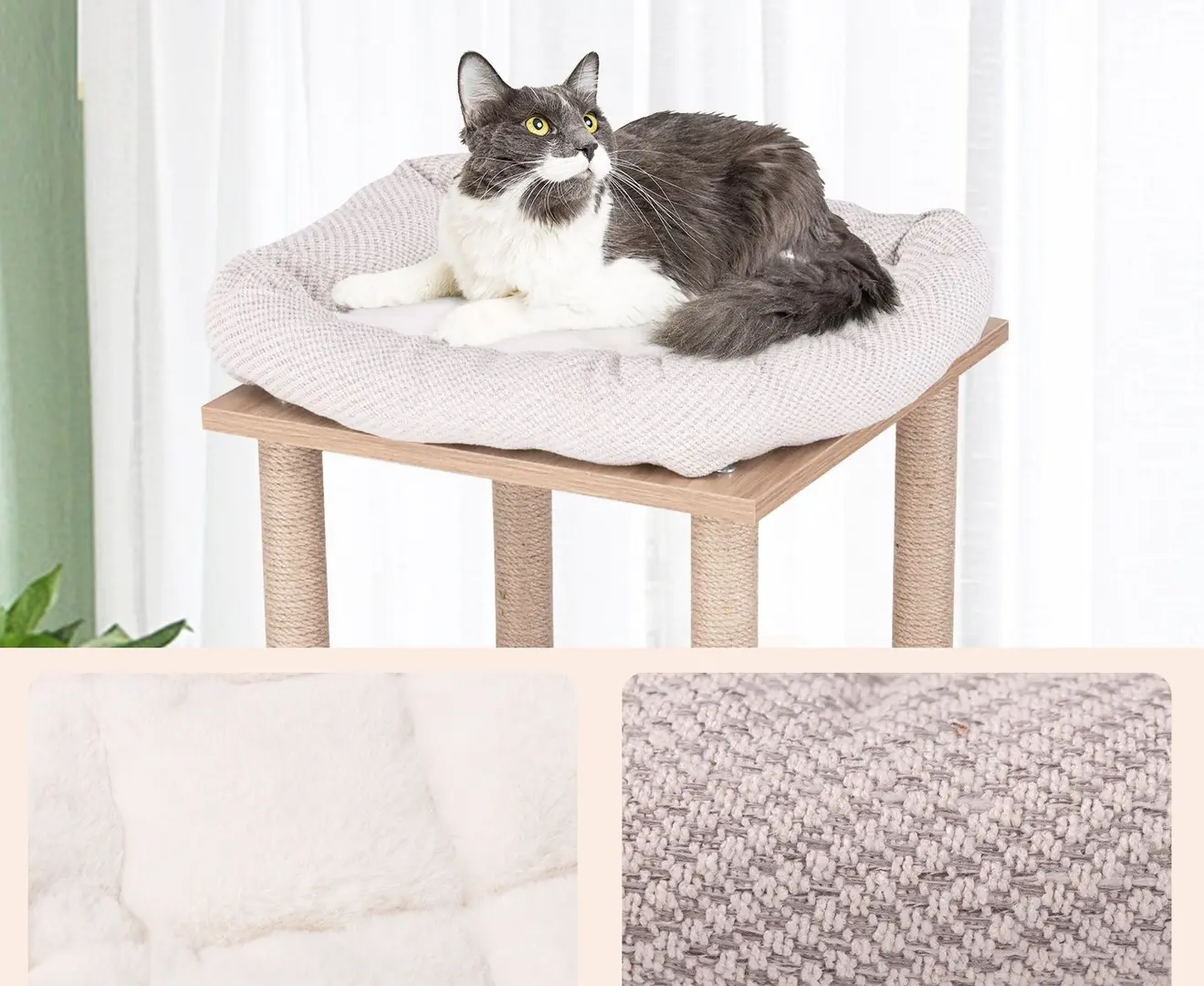 Ansamblu de joaca pentru pisici Costway PV10153NA (Natural)