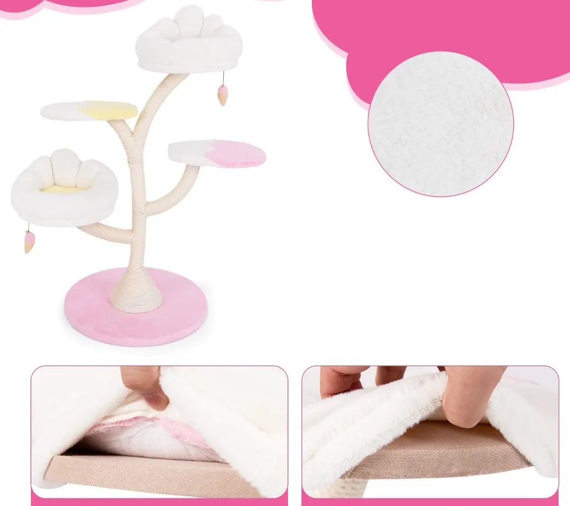 Ansamblu de joaca pentru pisici Costway PV10160PI (Pink)