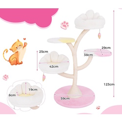 Ansamblu de joaca pentru pisici Costway PV10160PI (Pink) Thumb