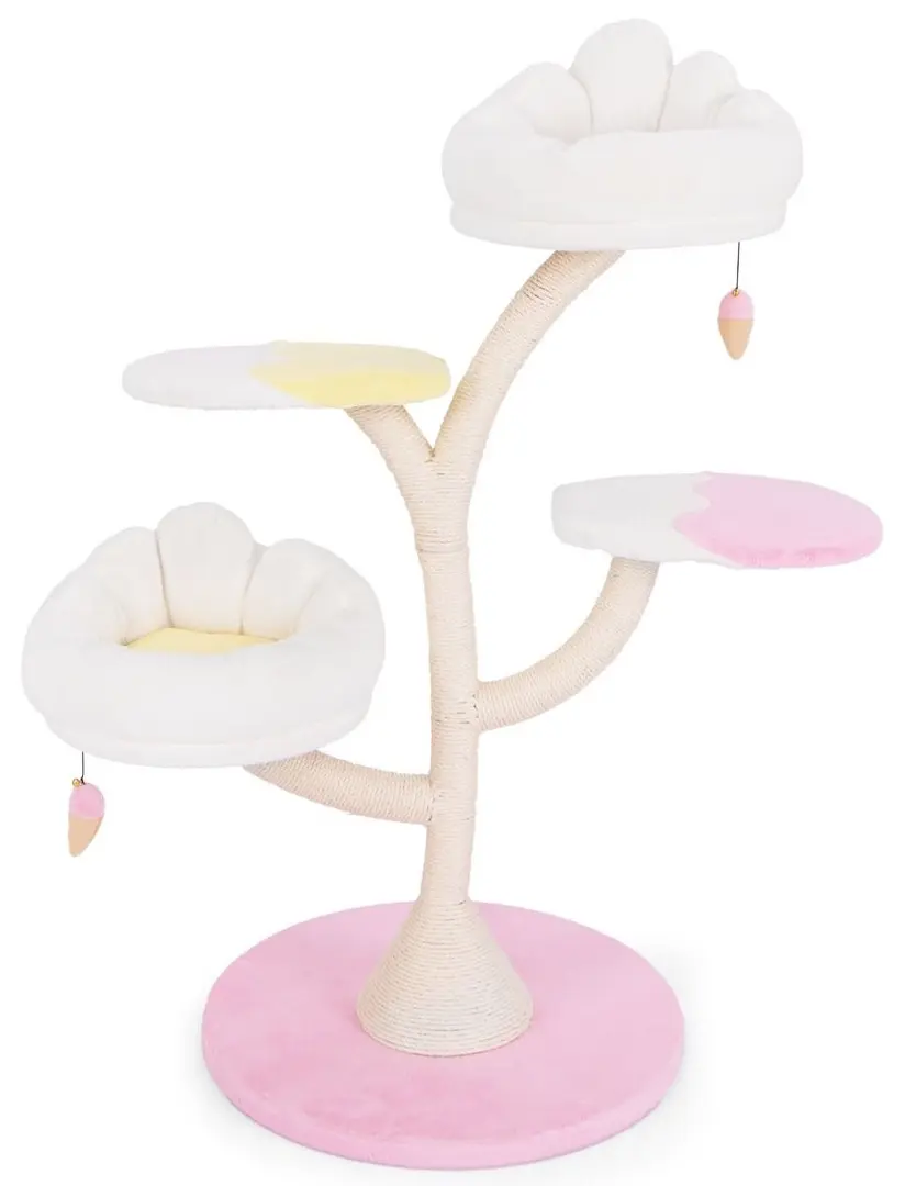 Ansamblu de joaca pentru pisici Costway PV10160PI (Pink)