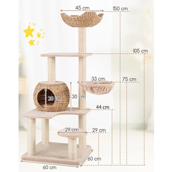 Игровой комплекс для кошек Costway PV10178BE (Beige) Thumb