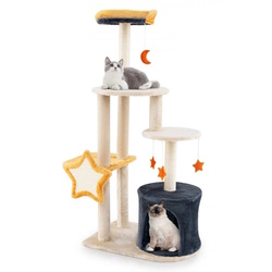 Ansamblu de joaca pentru pisici Costway PV10185 (Beige) Thumb