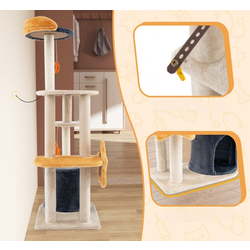 Ansamblu de joaca pentru pisici Costway PV10185 (Beige) Thumb