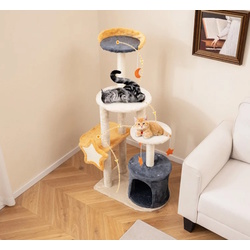 Ansamblu de joaca pentru pisici Costway PV10185 (Beige) Thumb