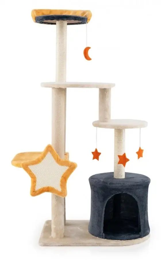 Ansamblu de joaca pentru pisici Costway PV10185 (Beige)