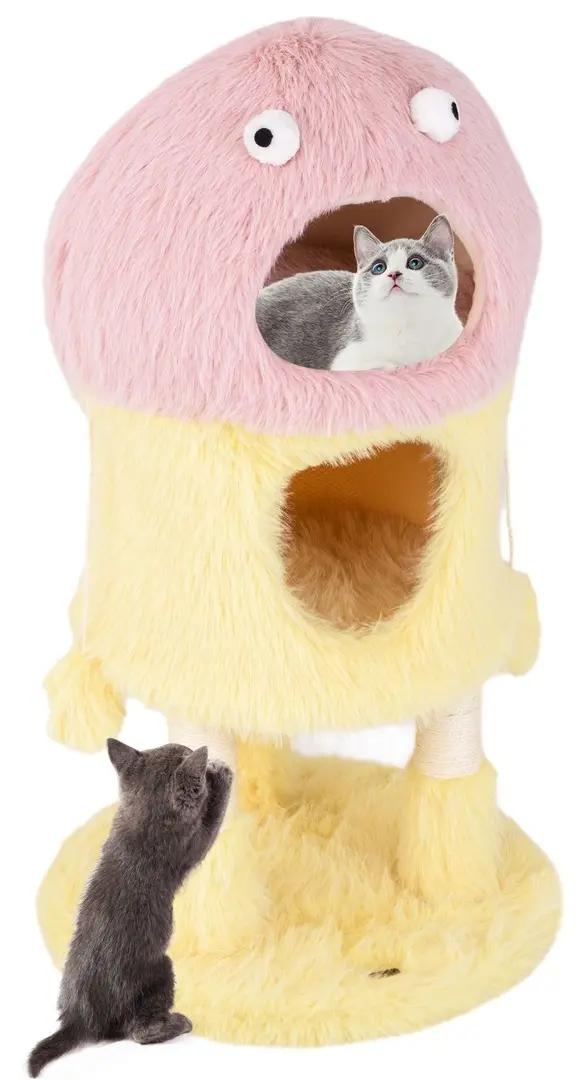 Игровой комплекс для кошек Costway PV10187YW (Yellow/Pink)