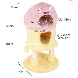 Игровой комплекс для кошек Costway PV10187YW (Yellow/Pink) Thumb
