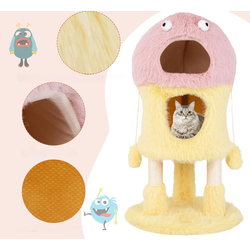 Игровой комплекс для кошек Costway PV10187YW (Yellow/Pink) Thumb