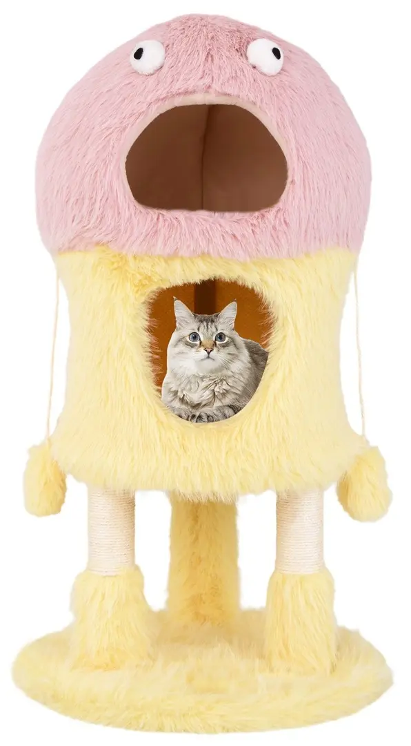 Игровой комплекс для кошек Costway PV10187YW (Yellow/Pink)