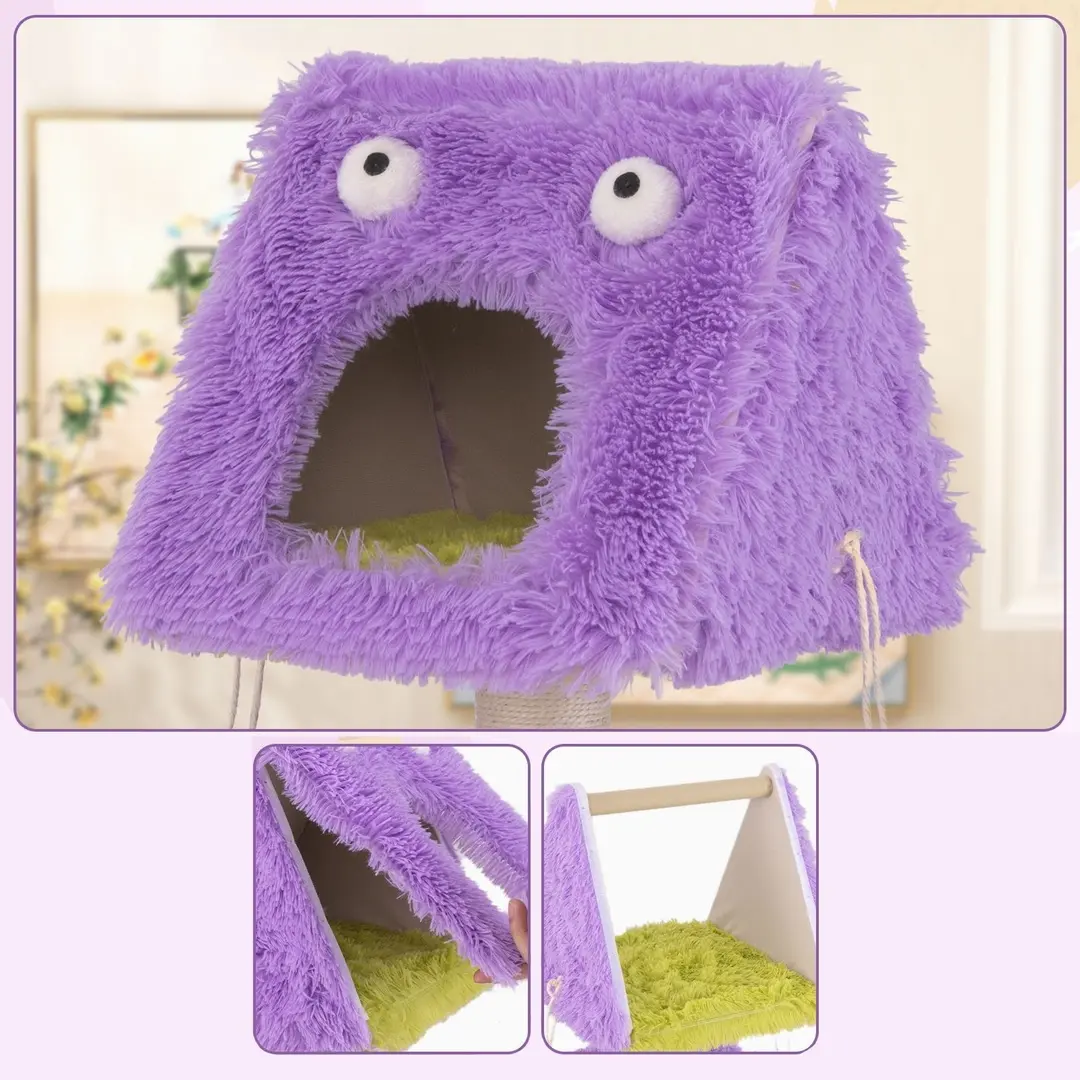 Ansamblu de joaca pentru pisici Costway PV10189PU (Purple)