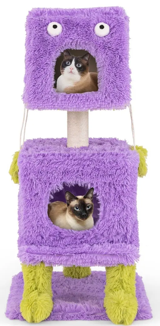 Ansamblu de joaca pentru pisici Costway PV10189PU (Purple)