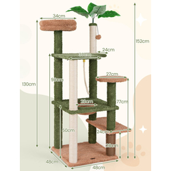 Игровой комплекс для кошек Costway PV10195GN (Green) Thumb