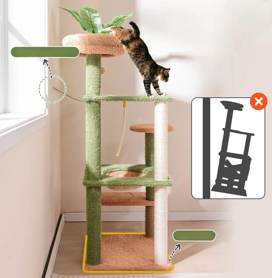 Игровой комплекс для кошек Costway PV10195GN (Green)