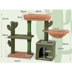 Ansamblu de joaca pentru pisici Costway PV10196GN (Green/Brown) Thumb