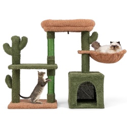 Ansamblu de joaca pentru pisici Costway PV10196GN (Green/Brown)
