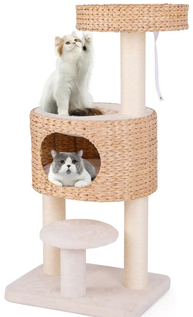 Ansamblu de joaca pentru pisici Costway PV10203NA (Natural)