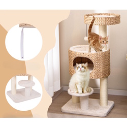 Ansamblu de joaca pentru pisici Costway PV10203NA (Natural) Thumb