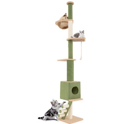 Ansamblu de joaca pentru pisici Costway PV10208GN (Green/Brown) Thumb