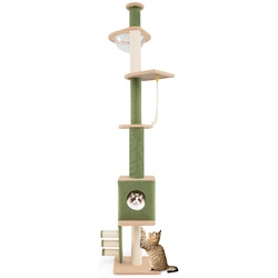 Ansamblu de joaca pentru pisici Costway PV10208GN (Green/Brown)