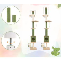 Ansamblu de joaca pentru pisici Costway PV10208GN (Green/Brown) Thumb