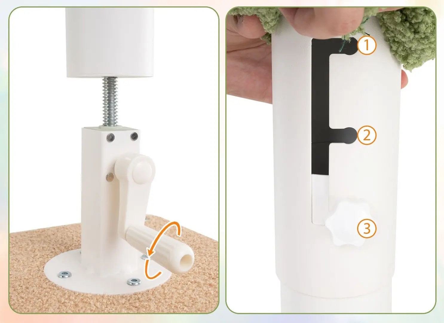 Ansamblu de joaca pentru pisici Costway PV10208GN (Green/Brown)