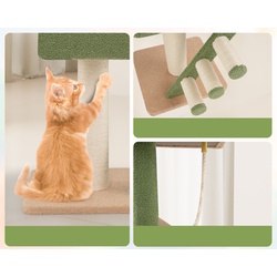 Ansamblu de joaca pentru pisici Costway PV10208GN (Green/Brown) Thumb