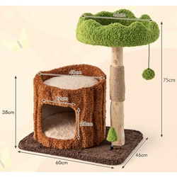 Игровой комплекс для кошек Costway PV10211BN (Brown/Green) Thumb