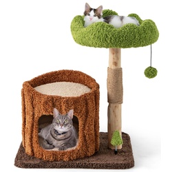 Ansamblu de joaca pentru pisici Costway PV10211BN (Brown/Green)