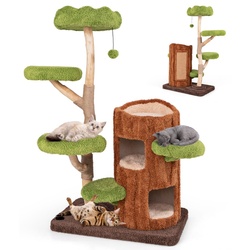 Игровой комплекс для кошек Costway PV10212BN (Brown/Green) Thumb