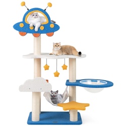 Ansamblu de joaca pentru pisici Costway PV10217BL (Blue/White/Yellow)