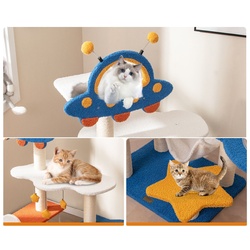 Игровой комплекс для кошек Costway PV10217BL (Blue/White/Yellow) Thumb