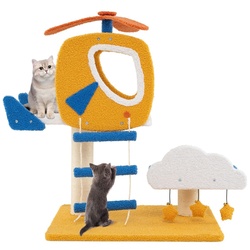 Ansamblu de joaca pentru pisici Costway PV10218YW (Yellow/Blue/White) Thumb