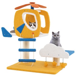 Ansamblu de joaca pentru pisici Costway PV10218YW (Yellow/Blue/White)