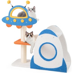 Ansamblu de joaca pentru pisici Costway PV10223BL (Blue/White/Yellow) Thumb