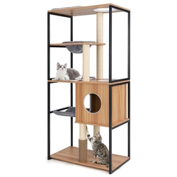 Complex de joaca pentru pisici Costway PV10241NA (Natural) Thumb