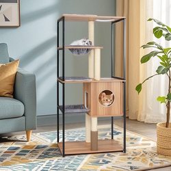 Complex de joaca pentru pisici Costway PV10241NA (Natural) Thumb