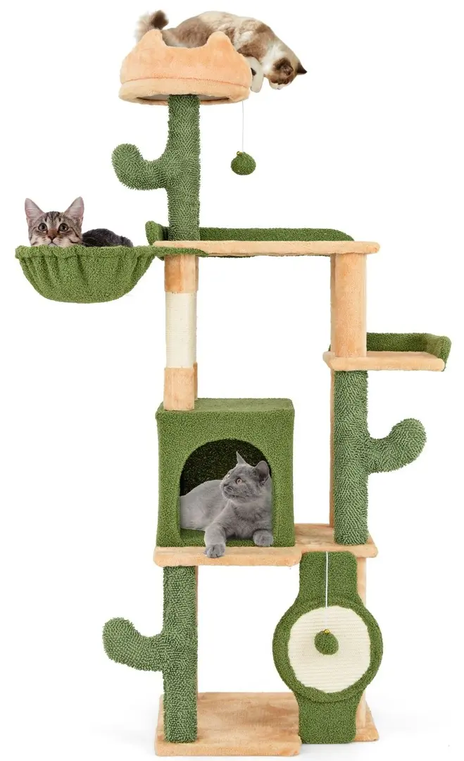 Игровой комплекс для кошек Costway PV10260 (Green/Orange)