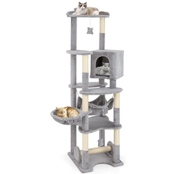 Ansamblu de joaca pentru pisici Costway PV10261 (Grey) Thumb