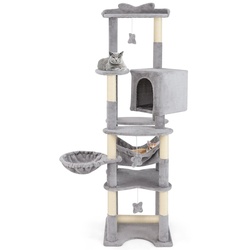 Ansamblu de joaca pentru pisici Costway PV10261 (Grey)