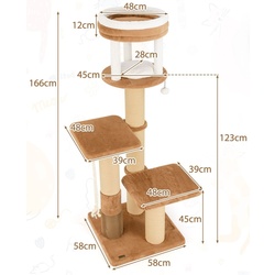 Ansamblu de joaca pentru pisici Costway PV10265CF (Coffee) Thumb
